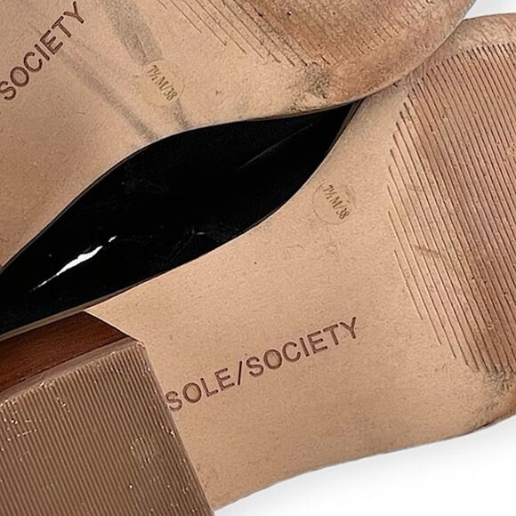 Sole Society Nianya Pointed toe Bootie in Black Suede Size 38 / 7.5 - Picture 6 of 9
